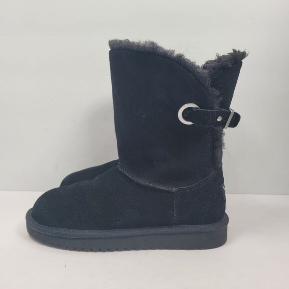 Koolaburra By UGG Women's Remley Short Black Suede Boots 1105792 US Size 6 - Picture 2 of 11